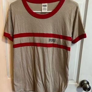 Victoria's Secret Beige and Red T-Shirt